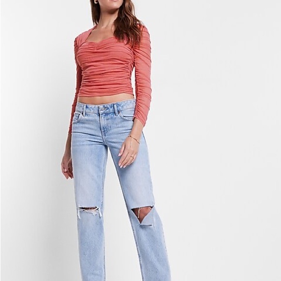 Express Salmon Long Sleeve Top - Picture 5 of 5